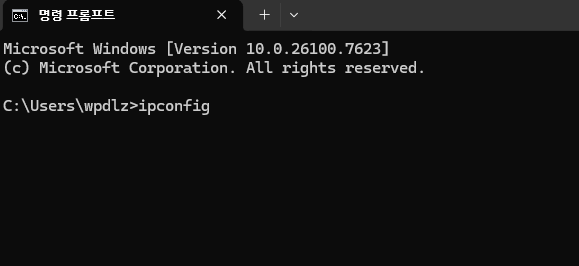 명령프롬프트 (직접 캡처)